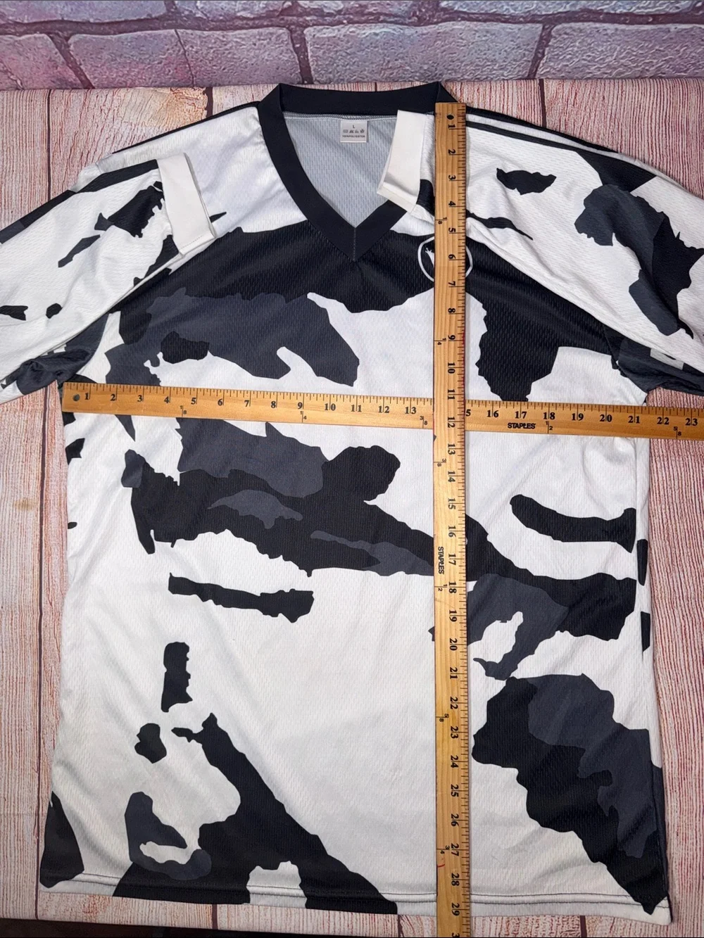 Furoc Motocross Jersey Men’s Large Black White MX Dirt Bike Racing Shirt